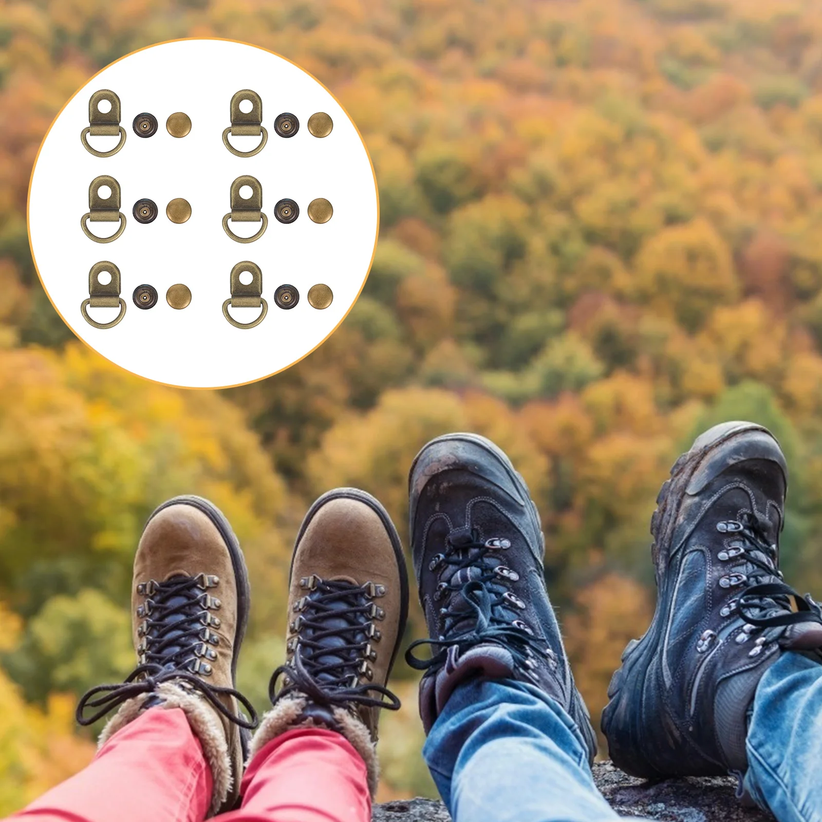 

30 set Mountain Climbing Buckle Accessories Stainless Steel Zinc Alloy Handbag Shoe Button Detachable Reusable Diy Tools For