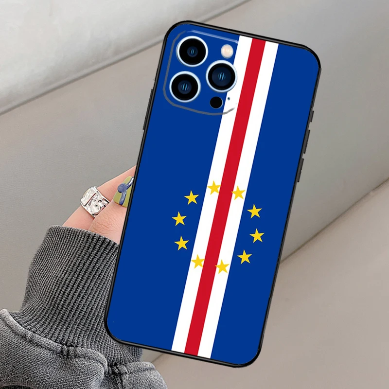 كيب فيردي العلم قضية الهاتف آيفون 17 برو ماكس 15 14 13 12 11 16 برو ماكس زائد ميني 16e 17 الهواء فوندا غطاء #5