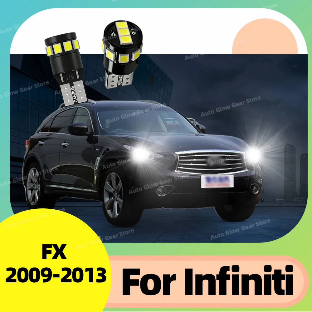 

2X 6000K Car Led Bulbs T10 W5W Clearance Lights For Infiniti FX 2009 2010 2011 2012 2013 Width Side Marker Position Signal Lamp