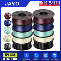 JAYO TPU SILK 10KG 3D Printer Filaments 10 Rolls 98A 1.75mm 10 Rolls Multicolor 100% Bubble Free Suitable for FDM 3D Printing