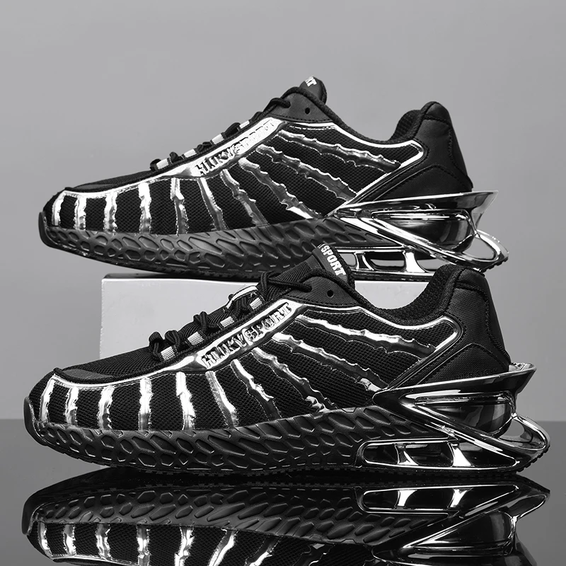 

Men's spring new casual versatile youth lightweight sports running shock-absorbing fly woven mesh breathable dad shoes