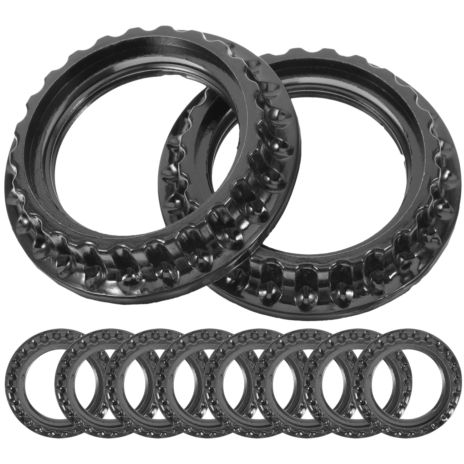 10Pcs Bakelite Outer Ring Lamp Shade Ring Set Easy Install E26 Reducer Collar for Light Fixture Lampshade Adapter Replacement