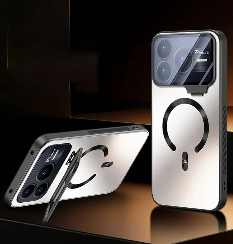 

Flip Lens Protection Invisible Stand Holder Case for Honor Power 2 Magsafe Magnetic Shockproof Hard Cover for Honor Power 2