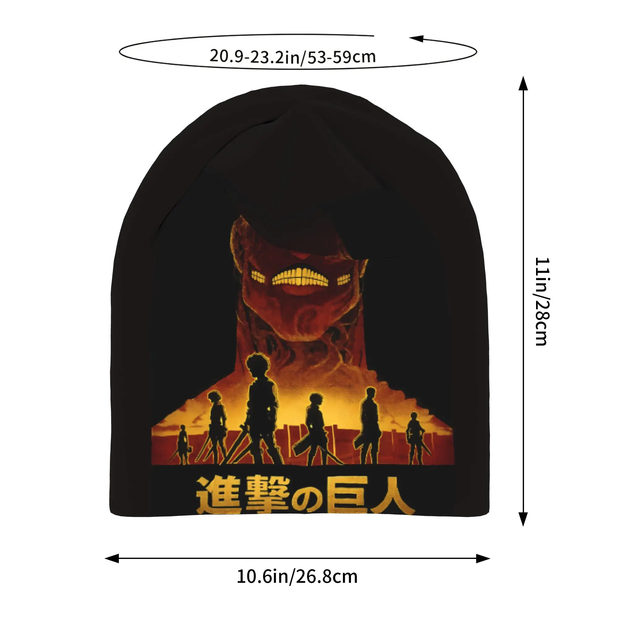 Autumn Styles Bonnet  Men Women's Thin Hat Attack On Titans Anime Fall Cap Design Skullies Beanies Caps