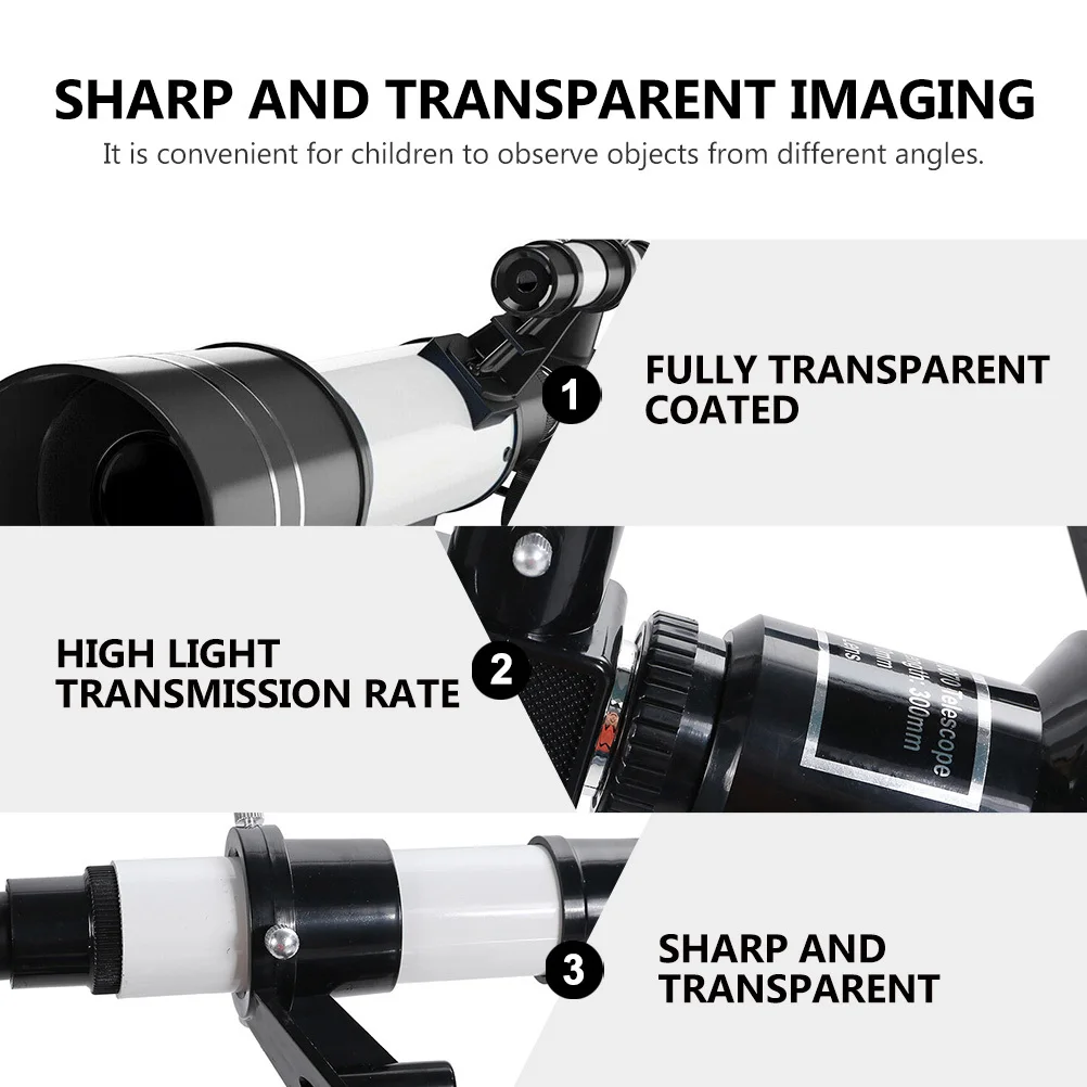 

1 Set Astronomical Telescope 150X Zoom Refracting For Kids Stargazing Camping Outdoor With Phone Holder Tripod Aluminum Alloy