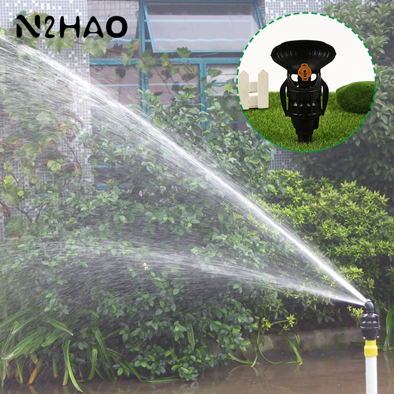 1Pc 180 Rotating Lawn Automatic Sprinkler Garden Water Sprinklers Lawn Irrigation Nozzles Garden Pipe Hose Irrigation System