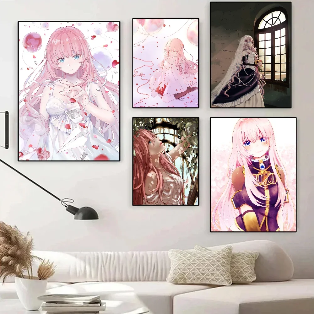 Original Anime Figure TOONIZE VOCALOID Megurine Luka Poster Self-adhesive Art Waterproof Paper Sticker House Bar Room Wall Decor