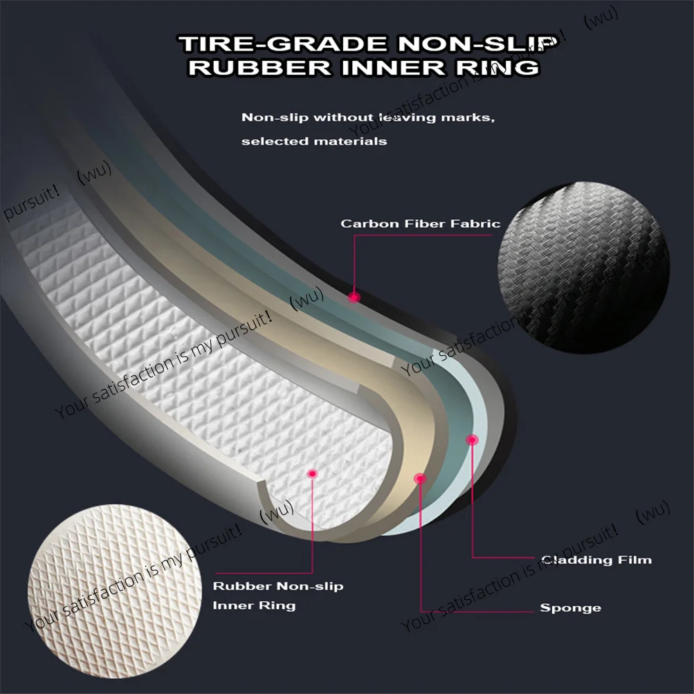 Carbon fiber leather steering wheel cover, breathable non-slip interior accessories 38cm, for BMW F30/31/07/10/90/91/92/87