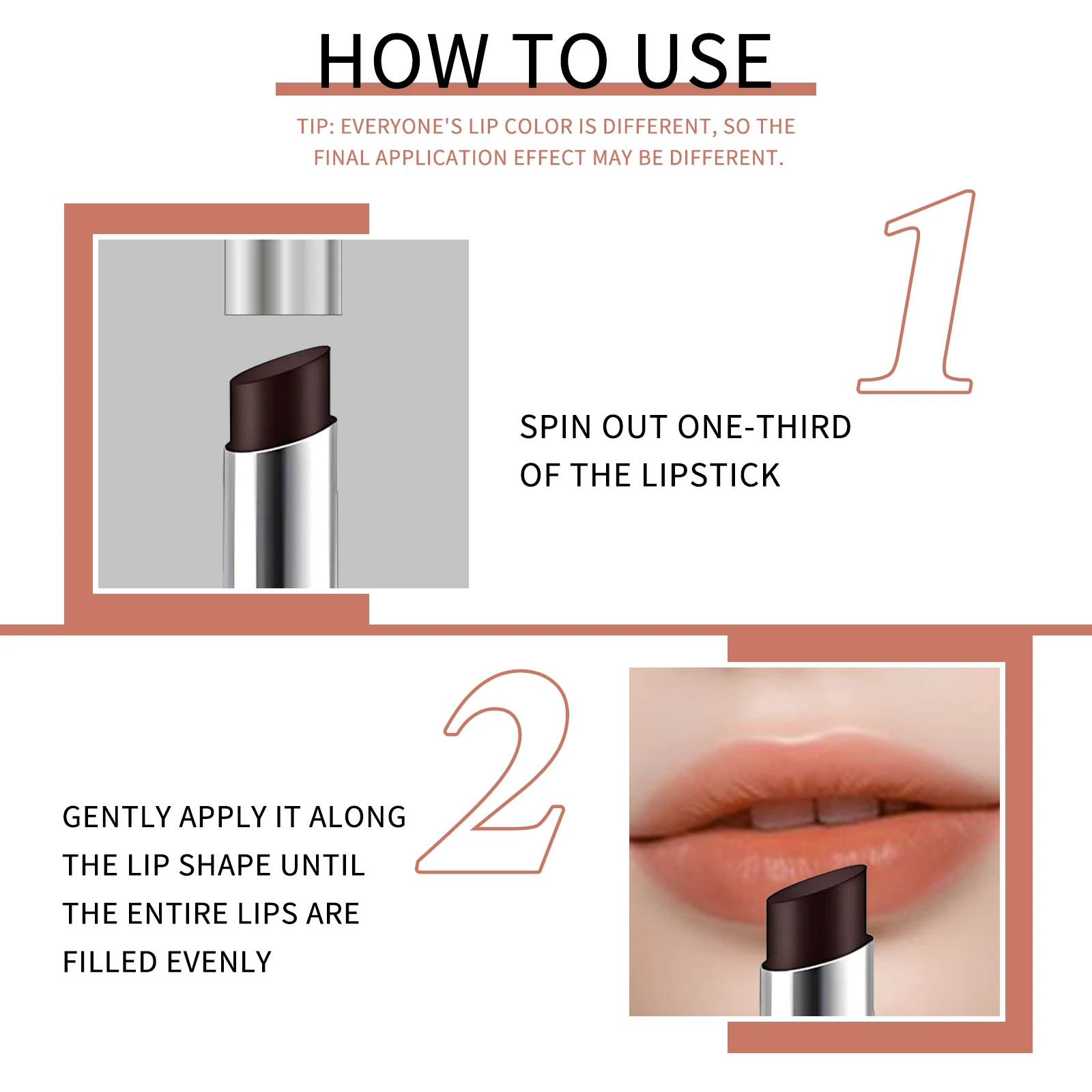 2PCS honing lippenstift getinte lippenbalsem in zwart en roze, pure hydraterende lippenstift voor alle huidtinten - hydraterende lipkleur - Nat