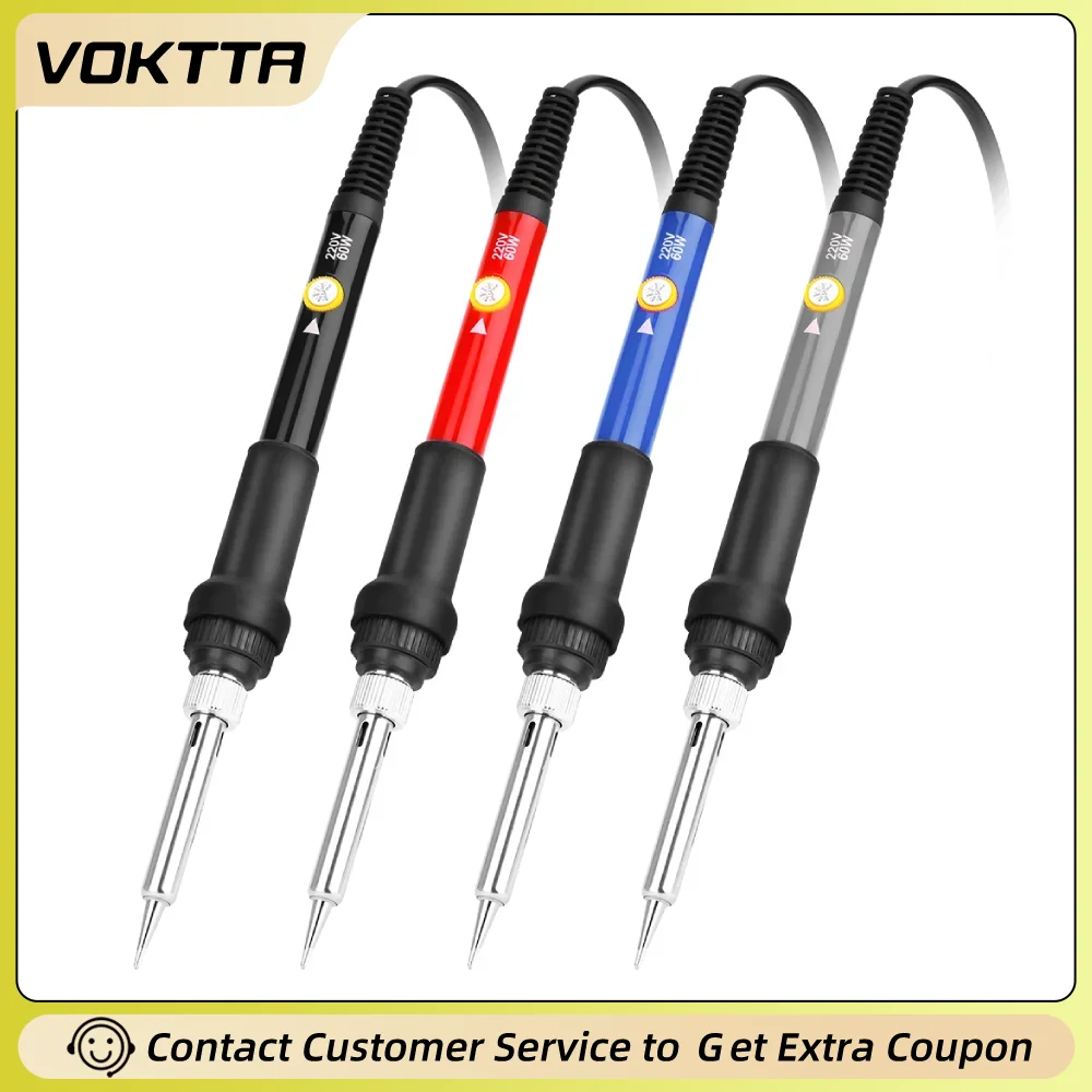 60W Electric Soldering Iron Adjustable Temperature Portable Kit Welding Solder Repair Rework Station Heating Pen Repair Tools