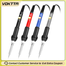 60W Electric Soldering Iron Adjustable Temperature Portable Kit Welding Solder Repair Rework Station Heating Pen Repair Tools