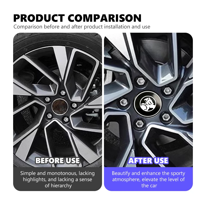 For Holden 4Pcs 56mm Car Styling Wheel Hub Cap Badge Stickers HSV Commodore VT VX VU VY VZ VE Astra H SV