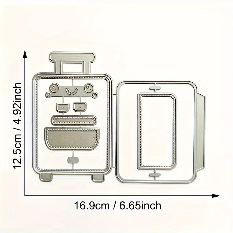 2024 nuovo simpatico bagaglio fustelle in metallo per la decorazione Scrapbooking Stencil fatto a mano carta fai da te fare stampo modello