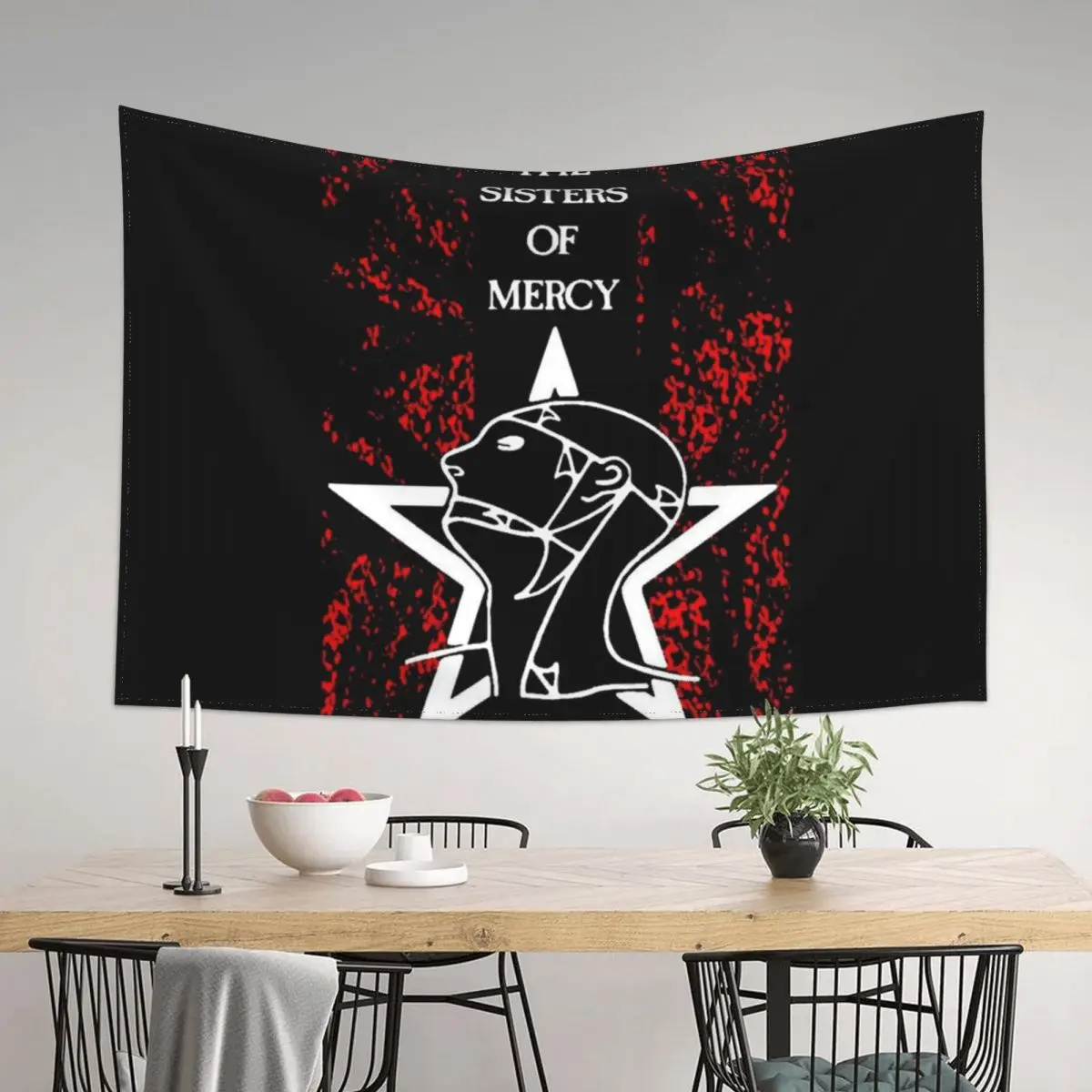

THE SISTERS OF MERCY Essential Tapestry Aesthetic Room Decoration Outdoor Decoration Korean Room Decor Wall Deco Tapestry