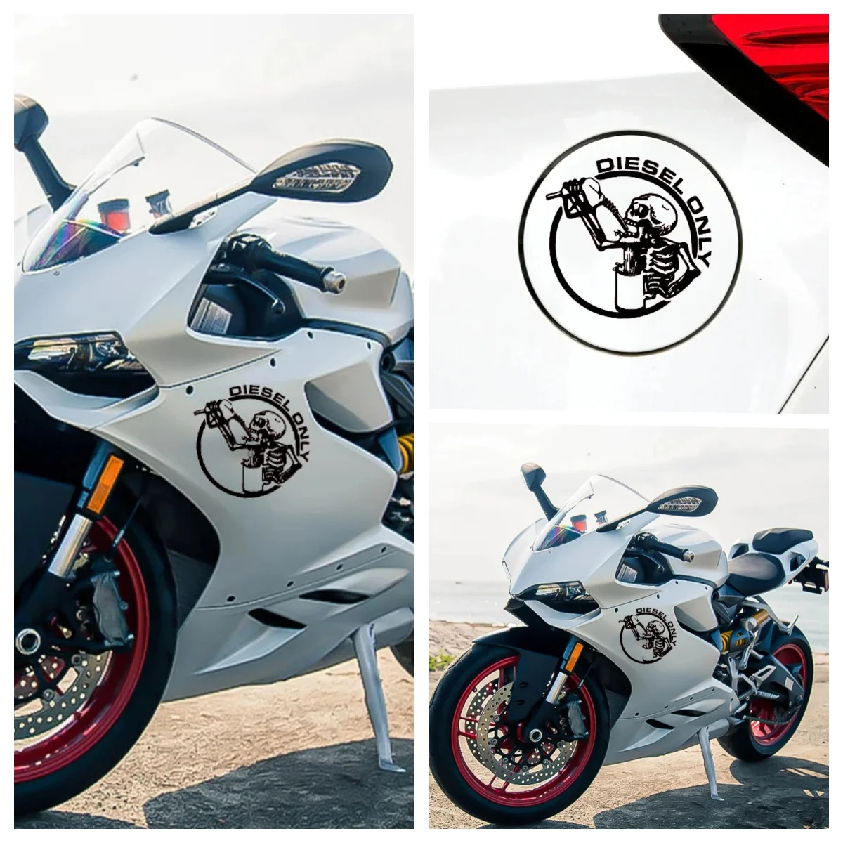 

Skull Car Stickers - PVC Vinyl Decals for Motorcycle Gas Tank Cap, Off-Road Truck & Auto Decoration