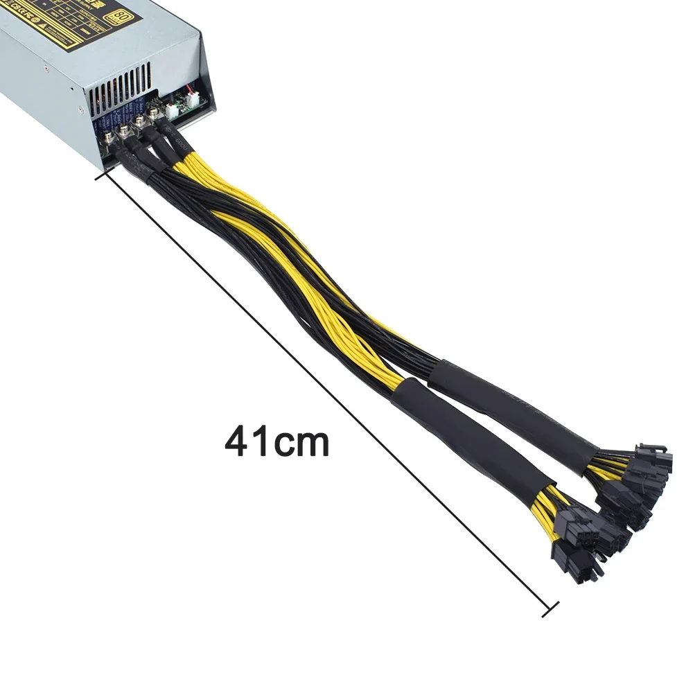 Efficiency Device For BTC Antminer Bitcoin S7 S9 2000W ETC RVN Mining Rig Power Supply 2U Single Channel Miner GPU 10x6Pin PSU