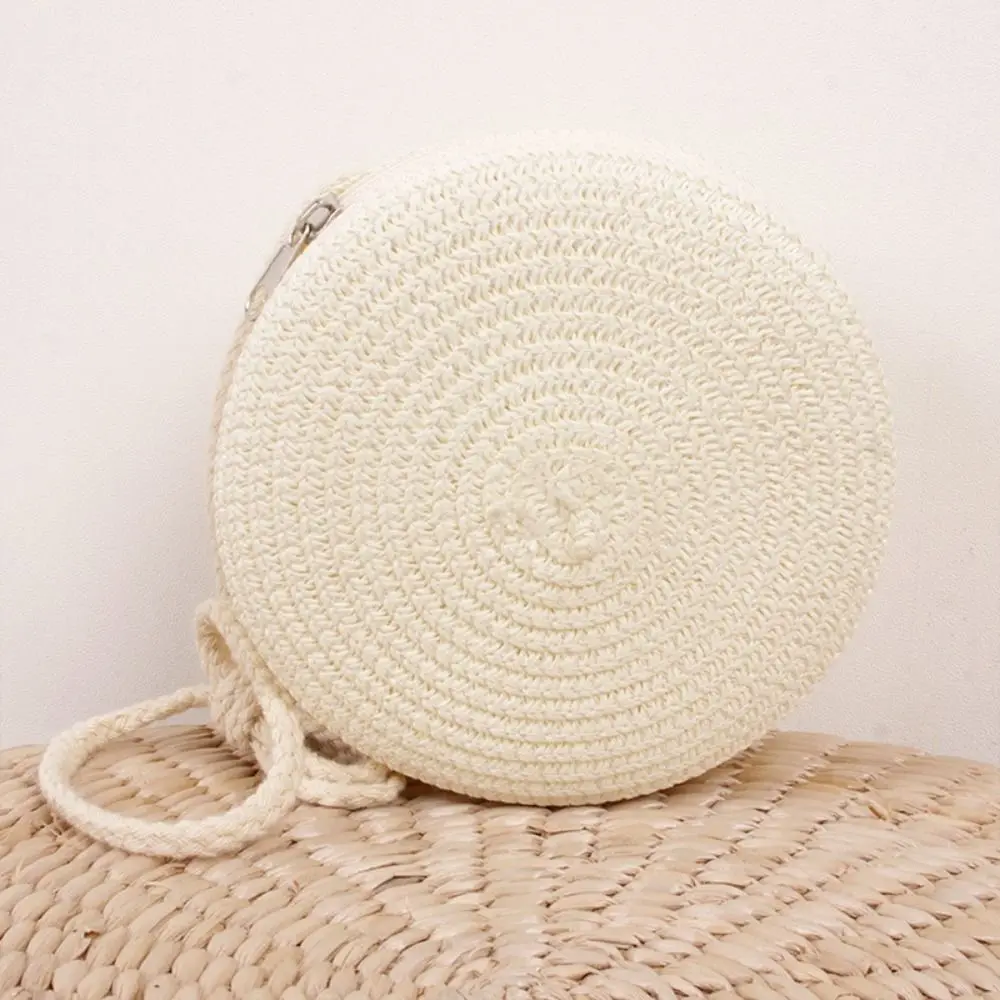 Handmade Handbag Knit Shoulder Bags Straw Handbag Summer Beach Bag Straw Bag Straw Woven