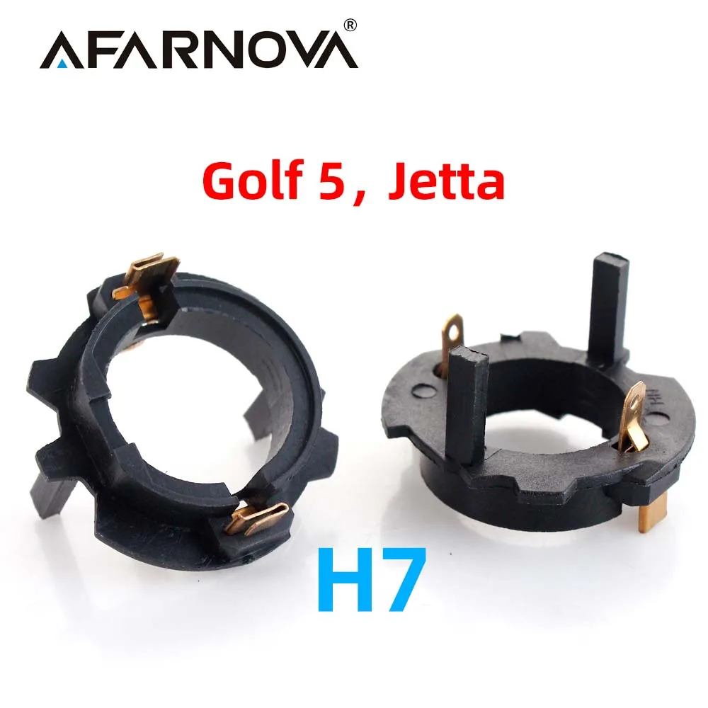 2PCS H7 LED Headlight Conversion Kit Bulb Adapter Holder Socket fit for Golf5 Jetta Bulbs Adapters Holders