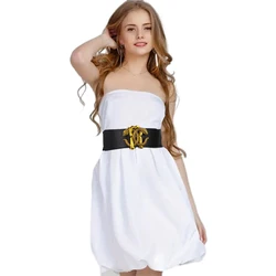 Robe large avec ceinture élastique pour femme, décorée d'audiwrap élégant, adaptée à tous les jours, dames, 1 pièce