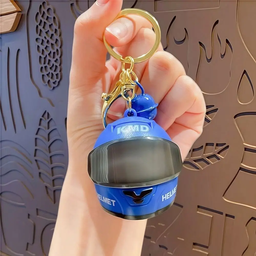 Cool Light-up Helmet Keychain Lightweight Versatile Mini Night Light Pendant Multifunctional Realistic Helmet Bag Charm