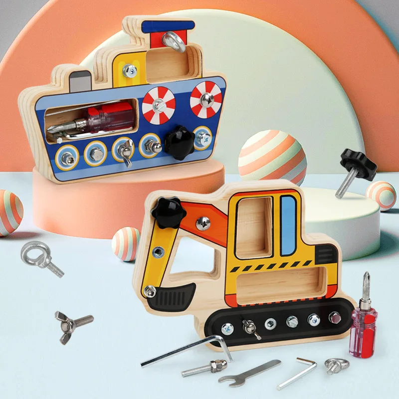 high-quality-hot-selling-vehicle-shape-screw-disassembly-game-hands-on-educational-assembly-fun-interactive-play-kit