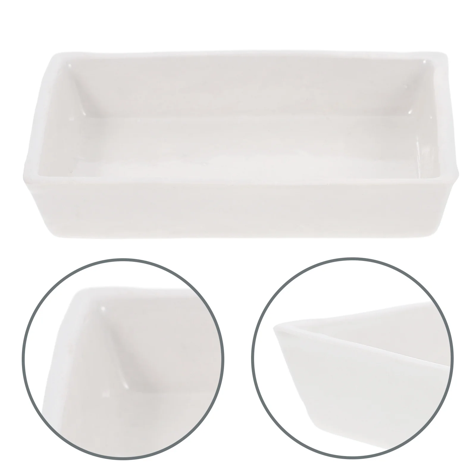 

Ceramic Burning Tray High Temperature Resistant Durable Rectangular Lab Tray Laboratory Experimental Burning Holder