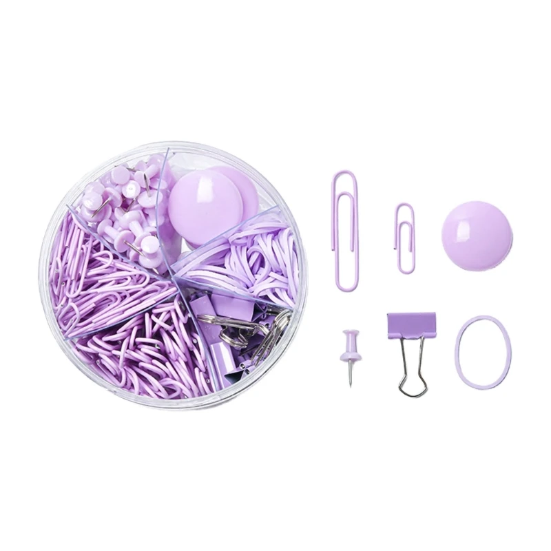 273Pieces Office Binding Tools Includes Paperclips Pushpins Magnets Rubber Bands