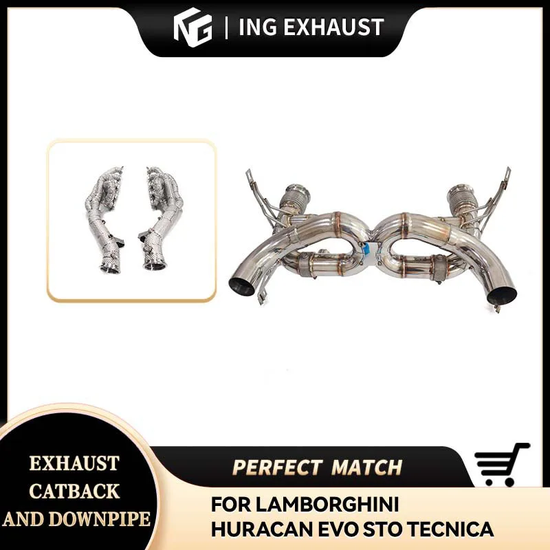 

ING SS304 Accessory Valve CatBack +manifold for Lamborghini Huracan EVO STO 5.2L V10 Exhaust Parts