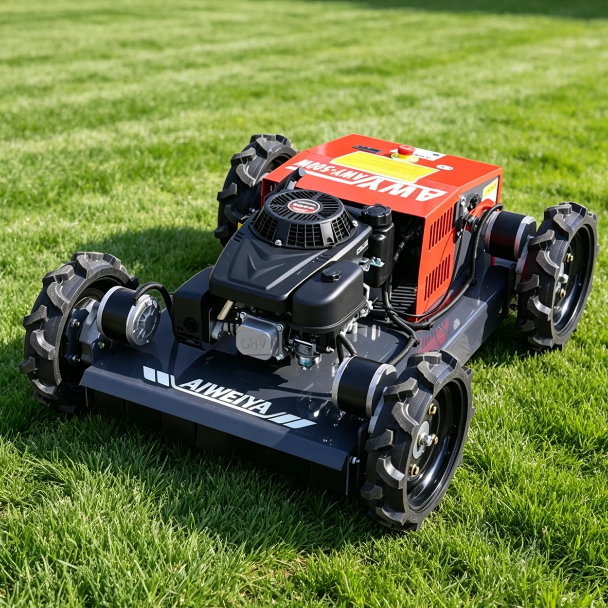 Customized CE Euro V Certified Small Remote Control Robot Lawn Mower New Lawn Care Machine for Farm Clearing