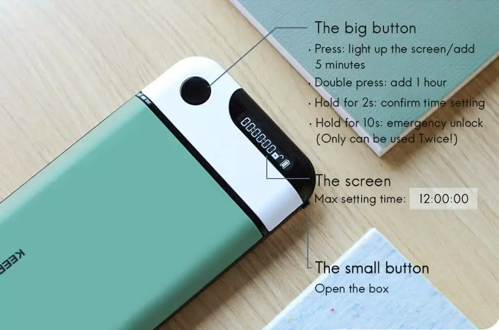 Cell Phone Lock Box with Timer for iPhone and Android,Help to Be Self-Discipline and Focus, Prevent Phone Addiction