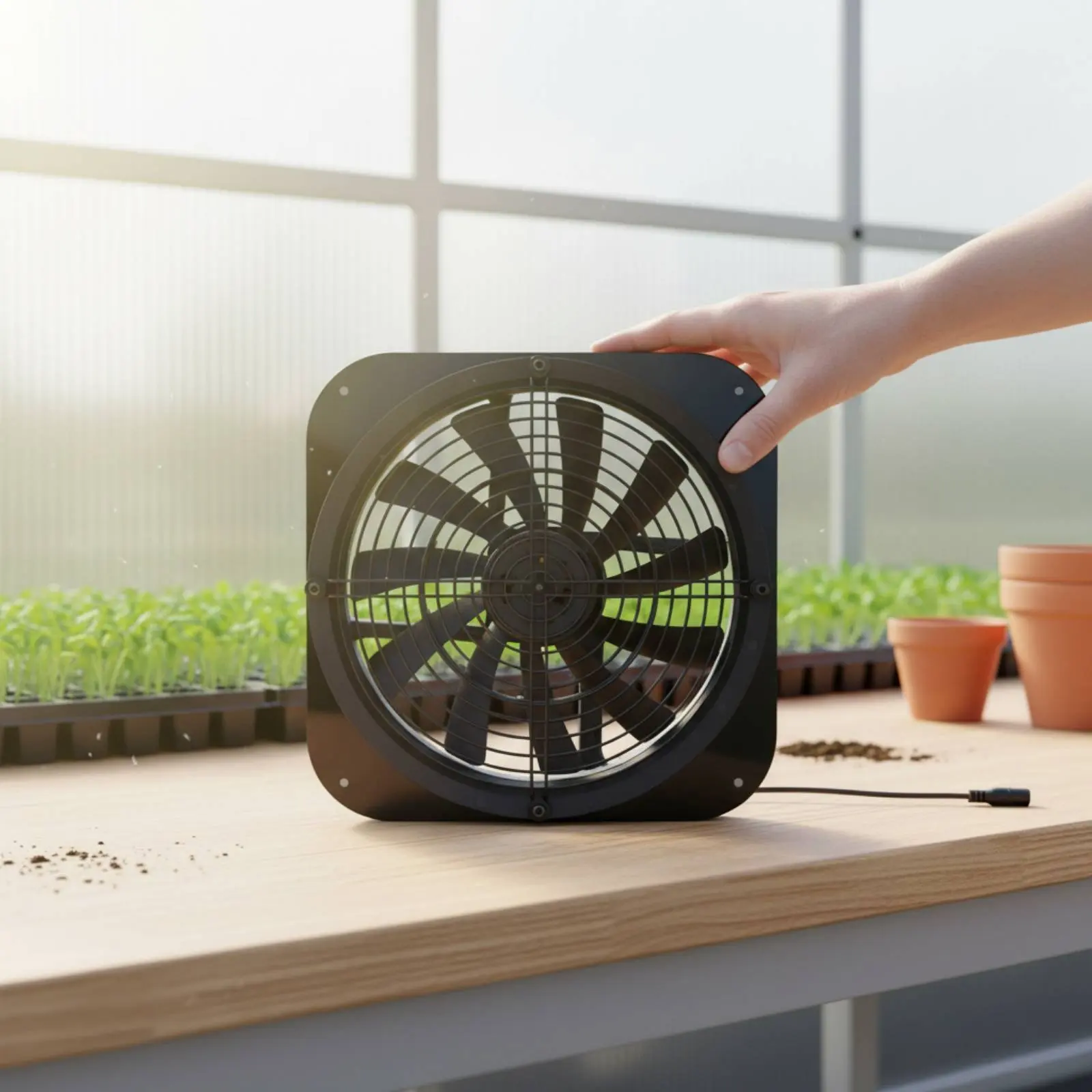 

Solar Powered Exhaust Fan High Performance 10 Inch Ventilation Fan Shed Air Circulator Easy Installation Weather-Resistant