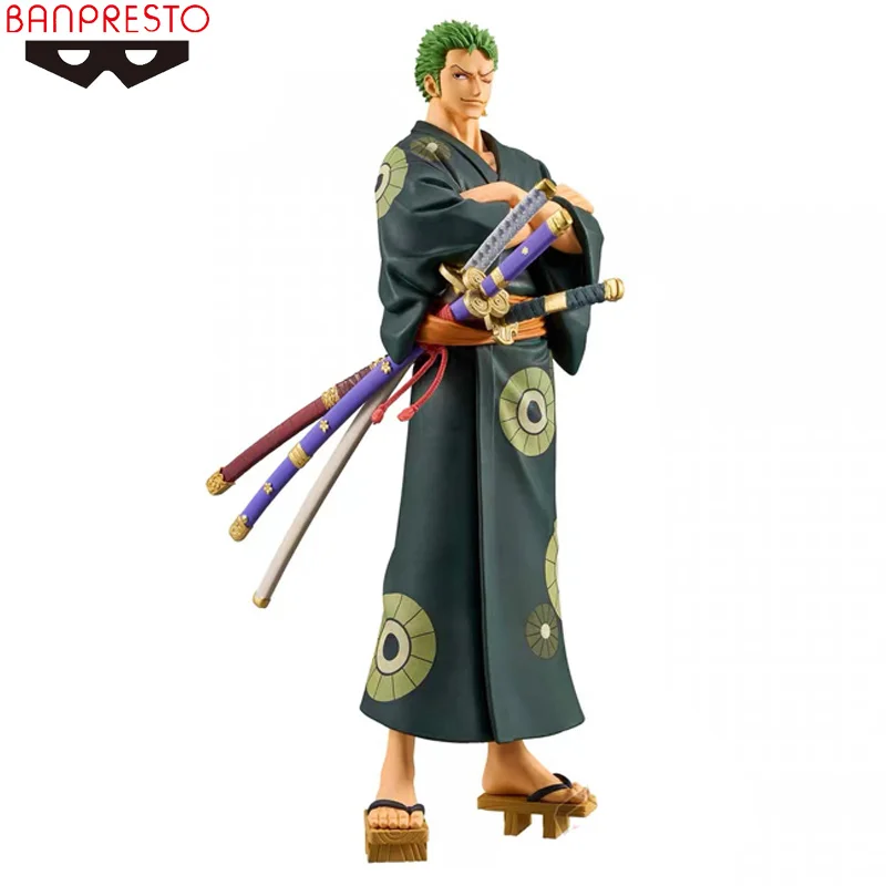 Bandai One Piece DXF THE GRANDLINE SERIES Wano Country RORONOA ZORO Yukata ver.Anime Figure Action Model Collectible Toys Gift