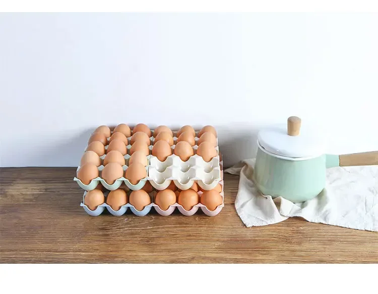 1PC Fridge Egg Storage Box 15-Grid Plastic Egg Tray Holder Organizer Box Container Egg Dispenser Refrigerator Capacity QA 126