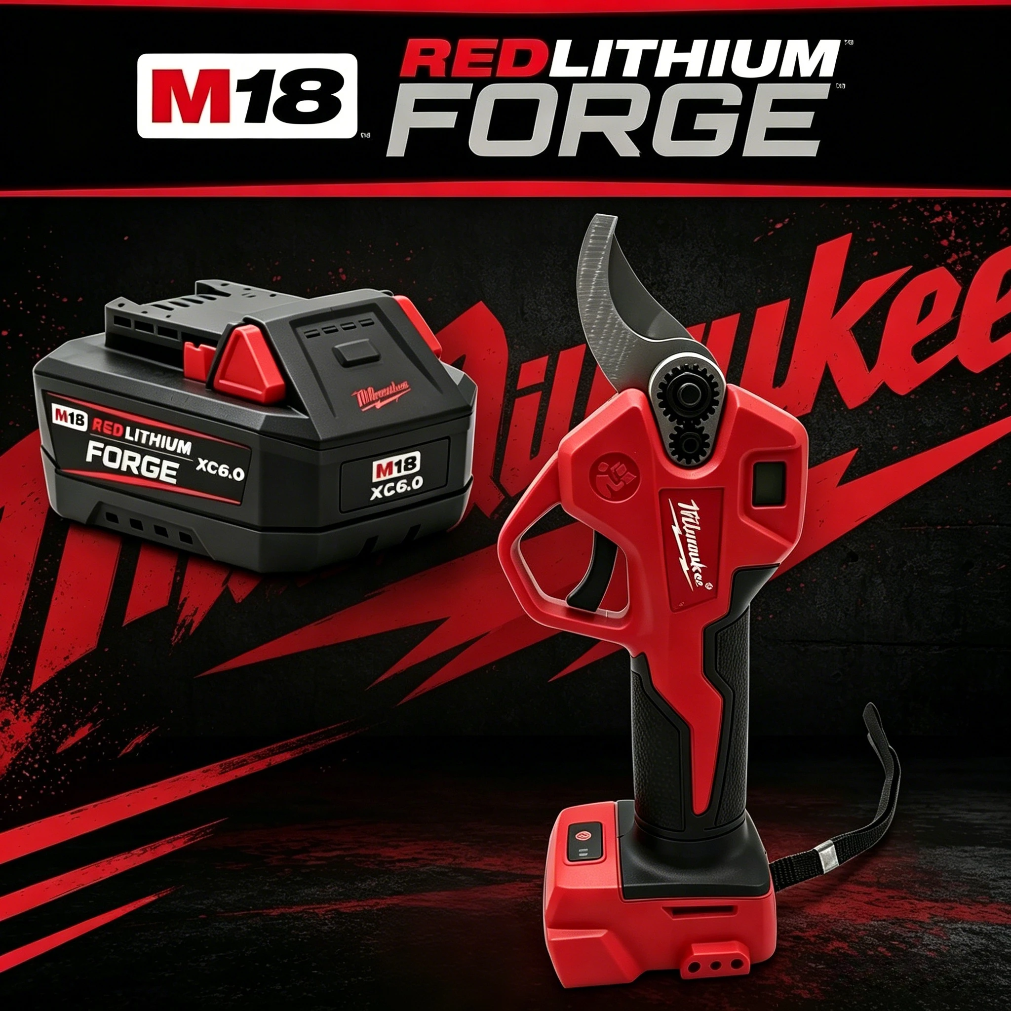 

Milwaukee M18 REDLITHIUM Forge Batteries 6/8/12Ah, portable hand scissors, premium forging technology and prolongs usage time