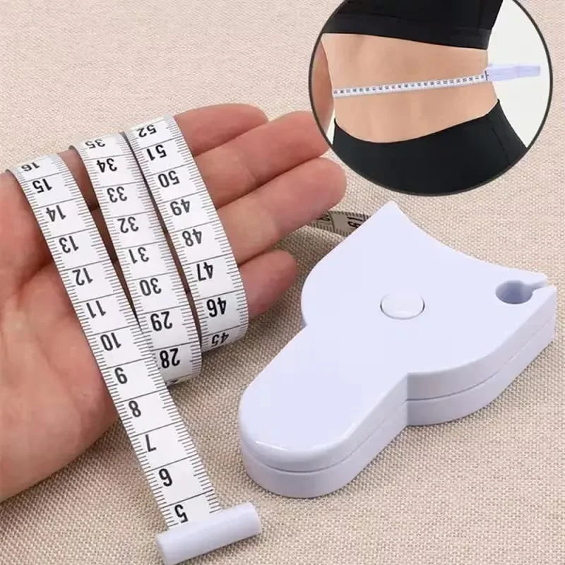 150cm/60 Inch Self-Tightening Body Measuring Tape Ruler, Sewing Tailor Dressmaking Measure Ruler Meter Film for Waist Chest Legs