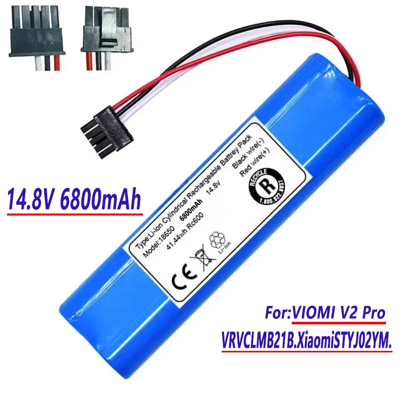 

100%.Original.New.Batería.de.litio de.14.8V 6800mAh para.VIOMI V2 Pro.VRVCLMB21B.XiaomiSTYJ02YM.