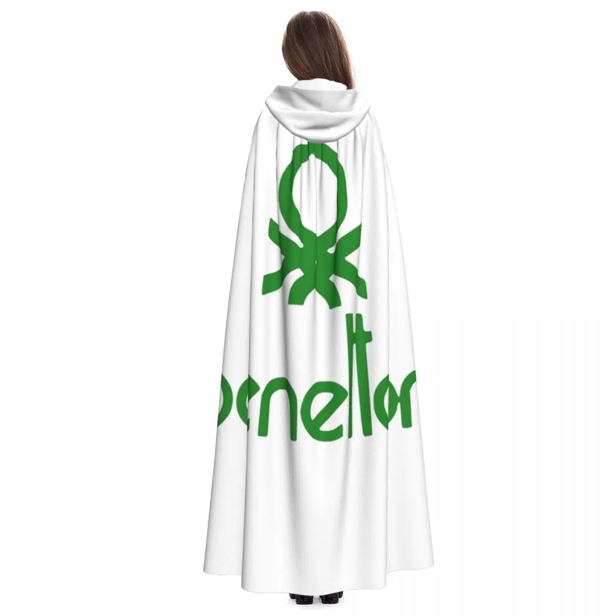 United Colors Of Benetton Long Hooded Cloak Witch Medieval Costume Cosplay Cape HalloweenVampire Adult Unisex view 2