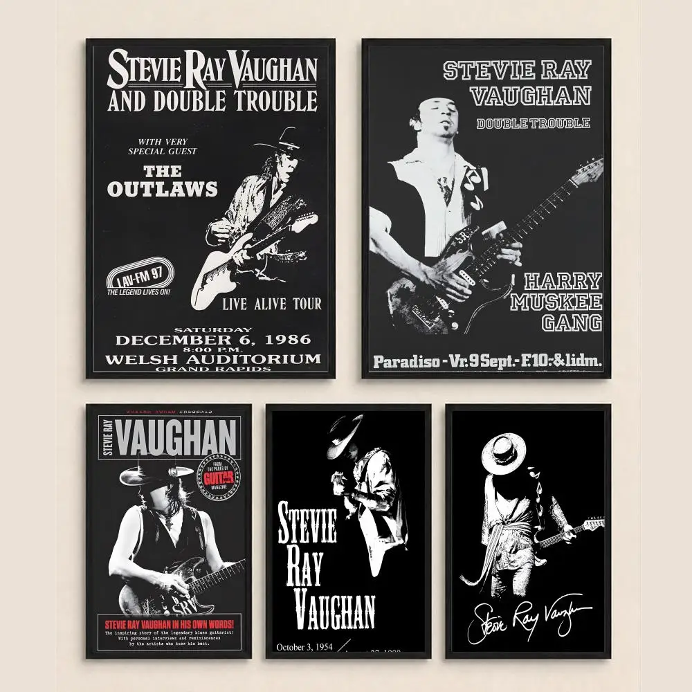Band S-Stevie R-Ray V-Vaughan Poster HD art, waterproof, sticky wall, home decoration (living room, bedroom, bar), aesthetic