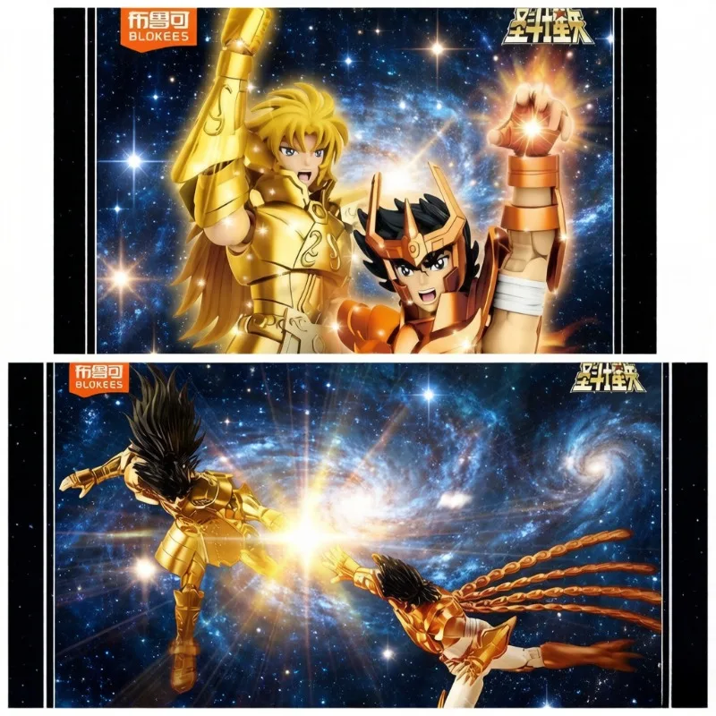 

In Stock Blokees New Beyond Version Golden Saint Gemini Saga Phoenix Ikki Anime Action Figures Children Birthday Toys Gifts
