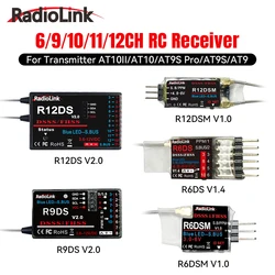 RadioLink RC Receiver R12DS R12DSM R9DS R6DS R6DSM 2.4G 6/9/10/11/12CH Receiver for AT10/AT9S/AT9
