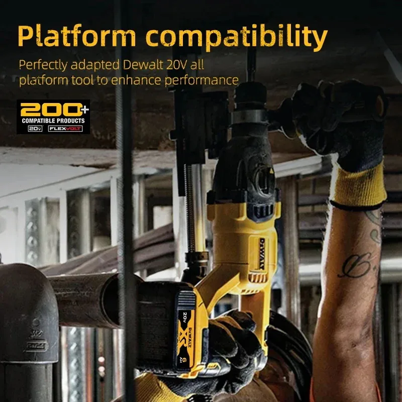 100% coded original Dewalt Lithium Battery DCB202 DCB609 20V 5000MAH Handheld Angle Grinder Hammer Rechargeable