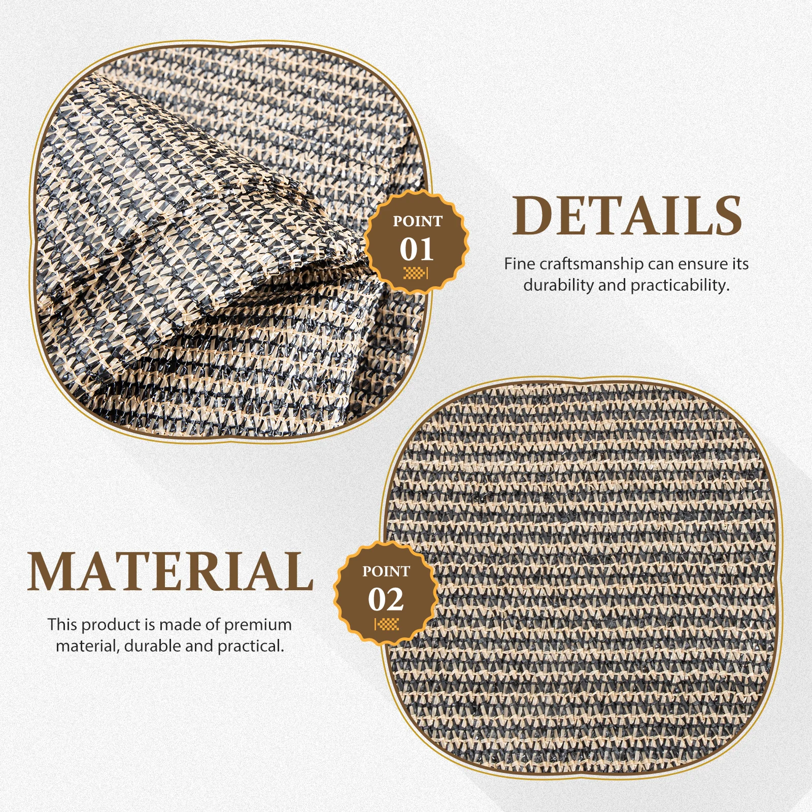 

Shade Net Seaside Cloth Sun Shades for Pools Square Polyethylene Outdoor Garden Mesh Patio Air Permeable