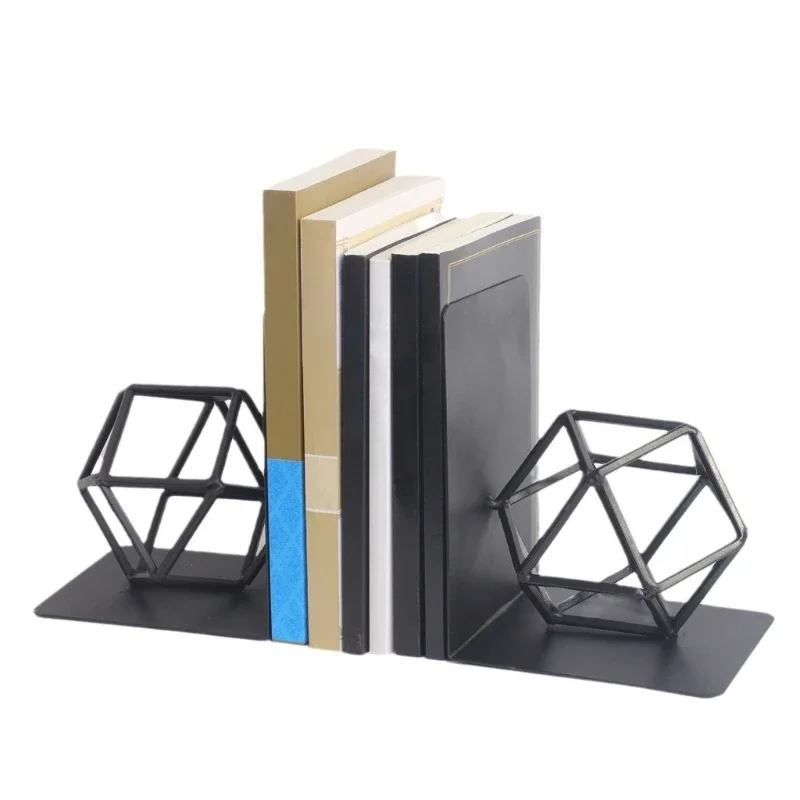 

Metal Bookends Kung Fu Man Bookends Book Stoppers Desk Bookshelf Geometric Book End Decorative Bookends for Library