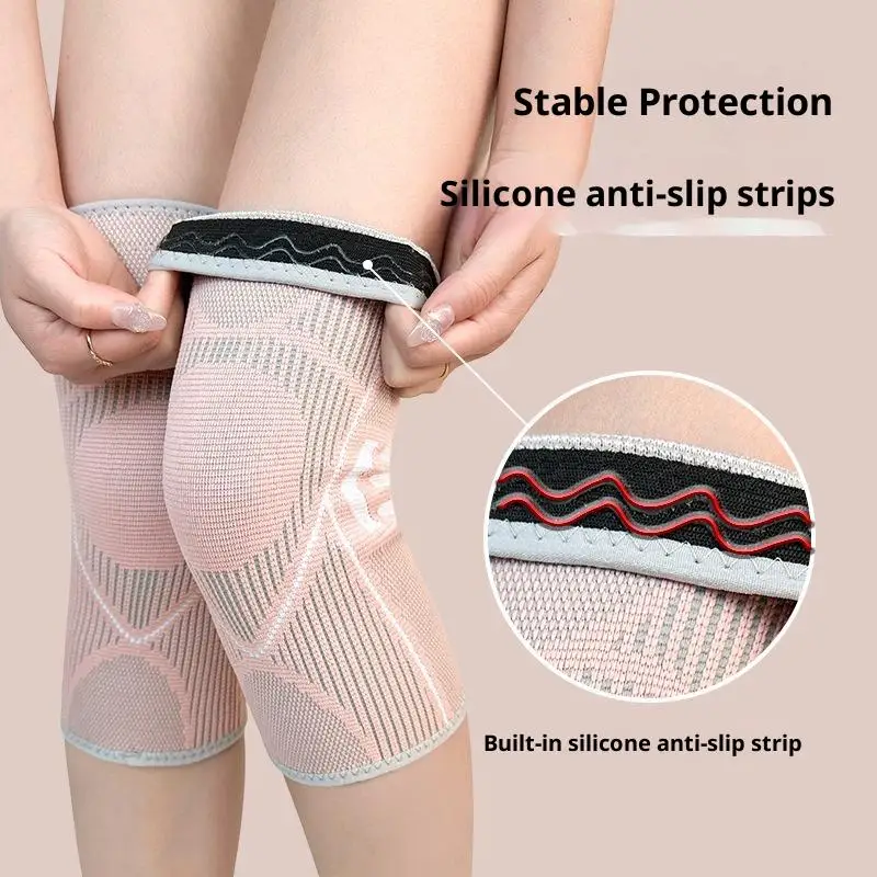 1 Para Ortezy na Kolano Wspierającej Stawy Podczas Zapalenia Stawów, Nylonowe Sportowe Rękawy Kompresyjne, Nakolanniki, Ochraniacze do Jazdy na Rowerze i Biegania