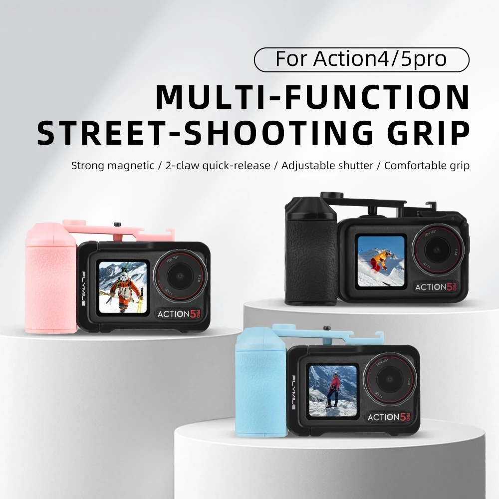 

For DJI ACTION 3/4/5 PRO Shutter Grip Action Camera Handle – Street Photography Essential Accessory