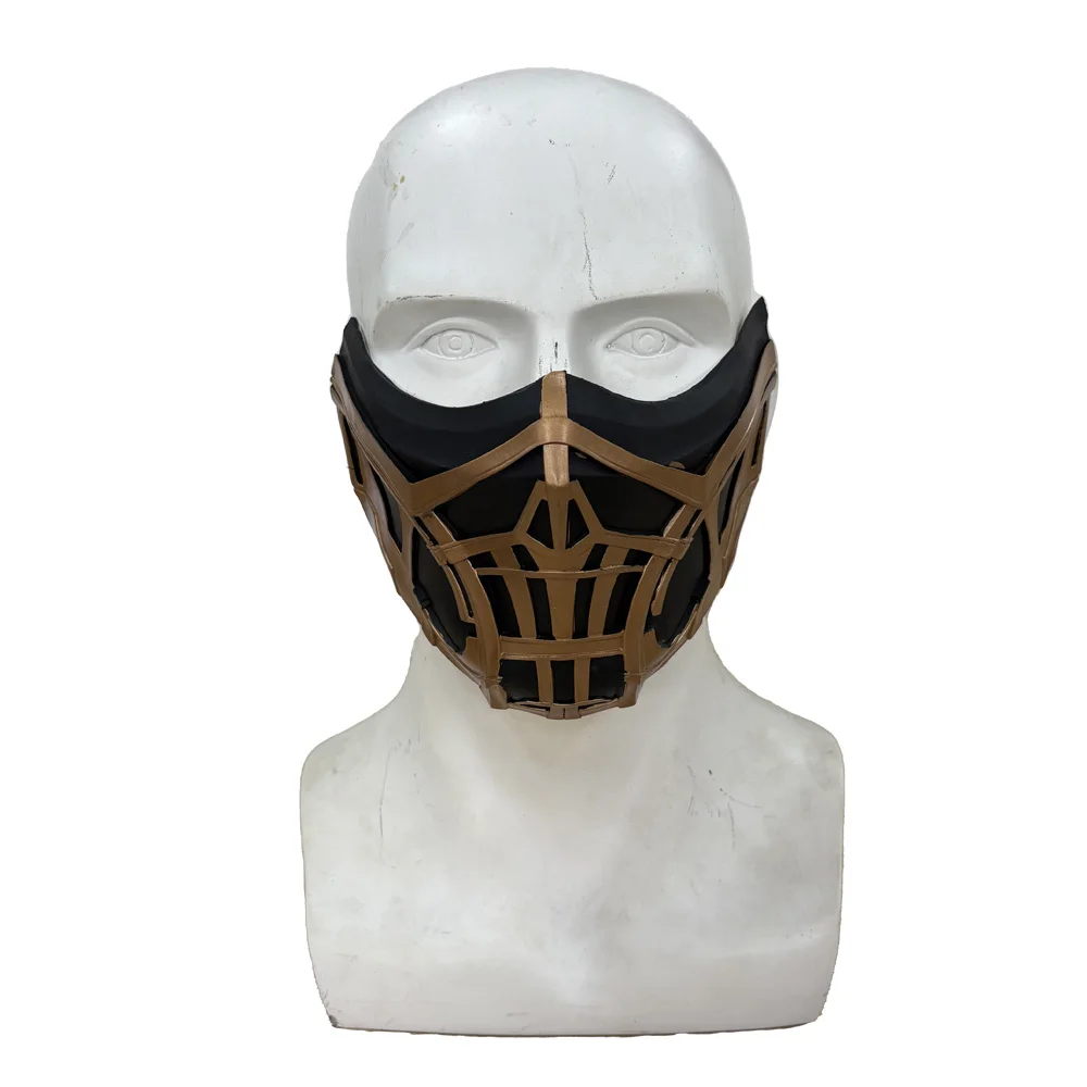 Mortal Kombat Half Face Mask Cosplay Sub-Zero Scorpion Latex Masks Halloween Carnival Dress Up Party Costume Props Gifts