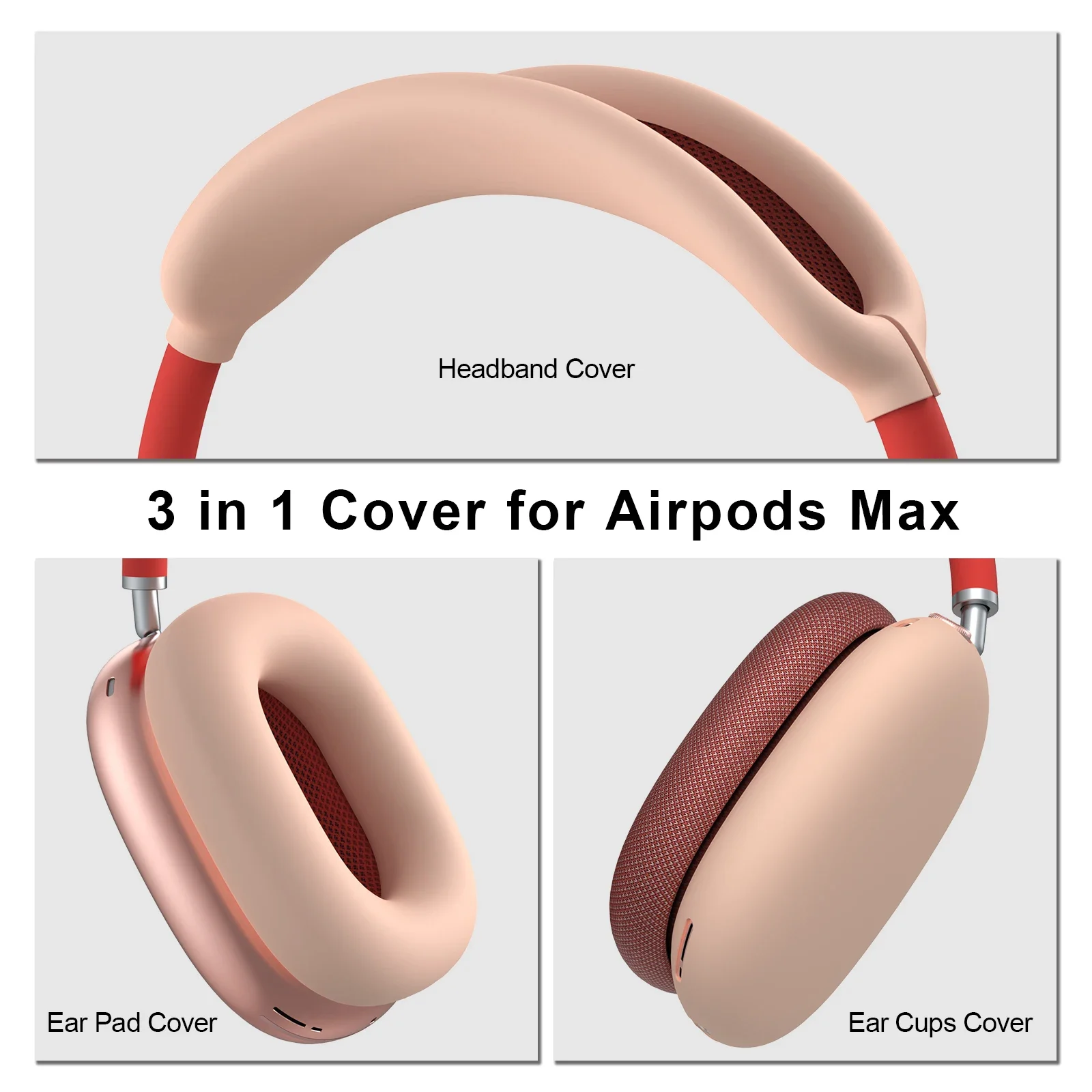 Silicone Shockproof Case For AirPods Max Ear Pad Ear Cups Headband Cover Ear Cushion/Ear Muff Protector for AirPods Max view 3