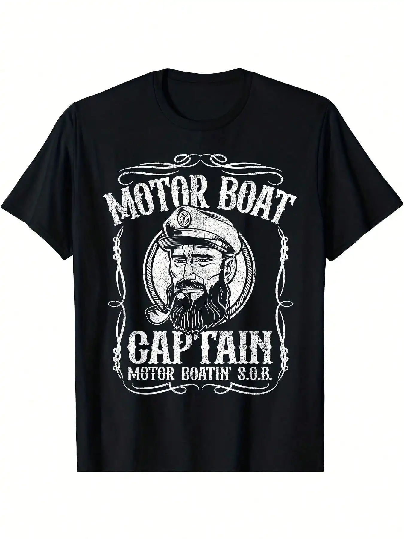 

Motor Boat Captain Funny Boating Motorboating Lake T-Shirt With USA Local Heat Transfer Design