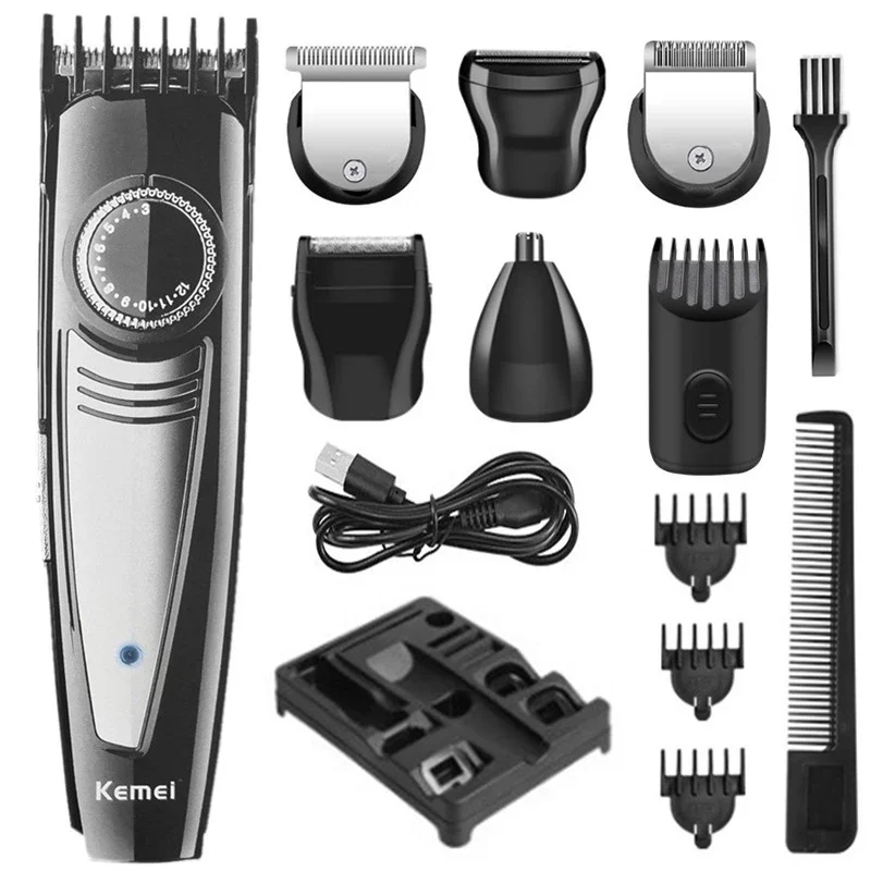 

All in One Men's Facial Body Hair Trimmer - Adjustable Beard, Nose, Ear - Electric Shaver Clipper