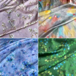 19MM 6A Grade Silk Fabric 108CM Wide 90% Silk+10% Spandex Fabric Soft and Smooth Silk Cheongsam Dress Fabric